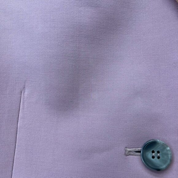 Theory Carissa Stretch Classic Dusty Lilac Two Button Suit Blazer Womens Size 6 - Picture 10 of 16
